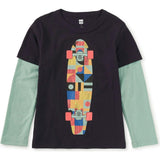 Skateboard Layered Tee, Blue