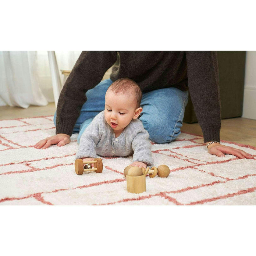 Windowpane Washable Organic Cotton Area Rug