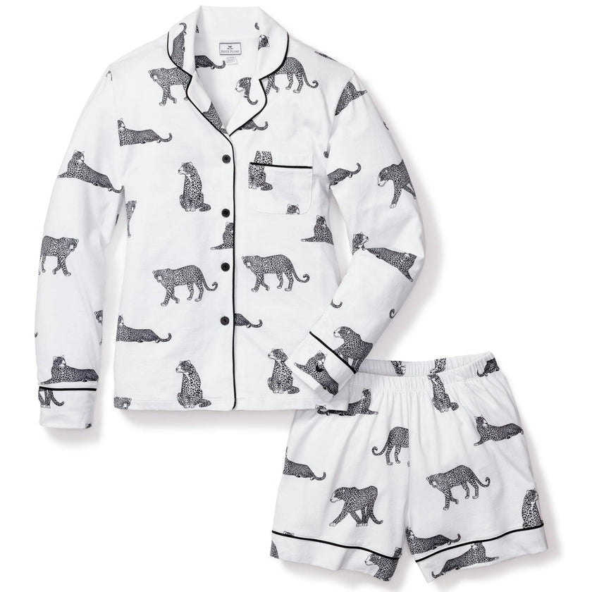 Women's Pima Long Sleeve Short Set in Panthère de Paris