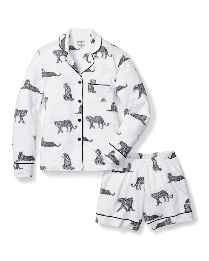 Women's Pima Long Sleeve Short Set in Panthère de Paris