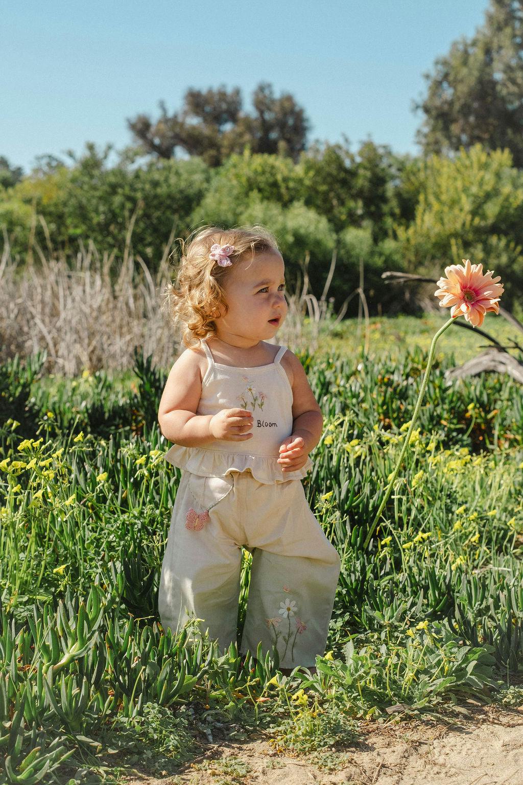 Wide-Leg Pant Set in Petite Bloom