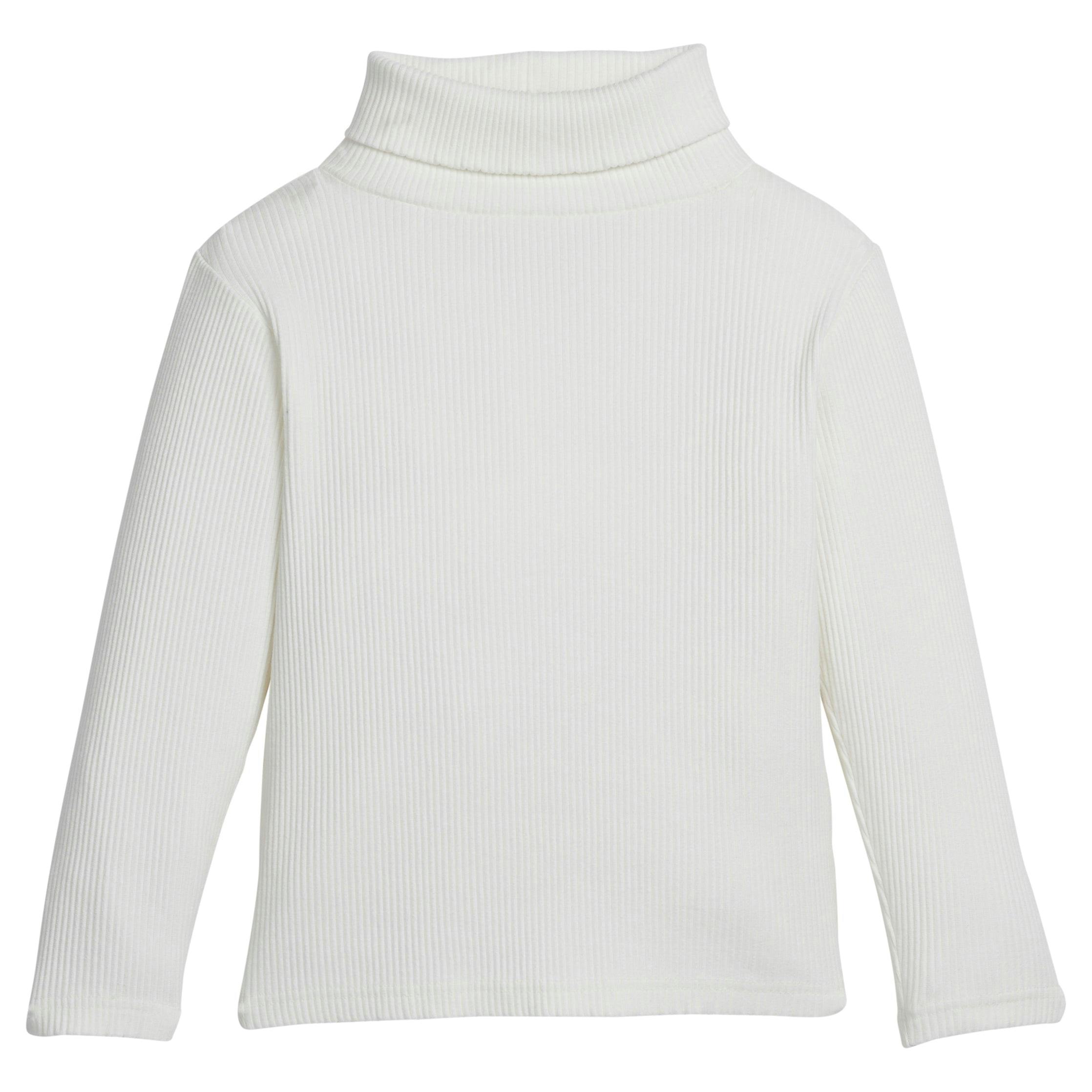 Stretchy Ribbed Long Sleeve Turtleneck Sweatshirt