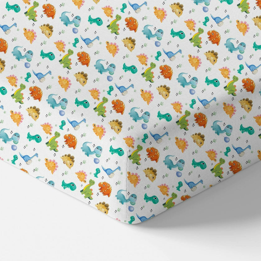 Organic Crib Sheet - Dinosaurs
