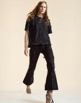 Embroidered Floral Applique Top