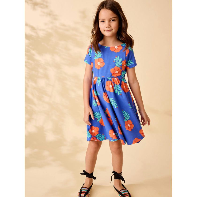 Twist Back Ballet Dress, Rock Rose