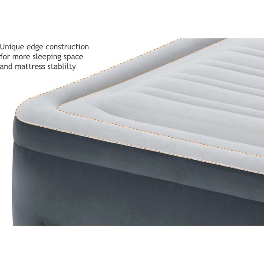 Elevated Dura Beam Fiber Tech Airbed with Built in Pump