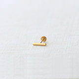 Bar Titanium Flat Back Stud Earring