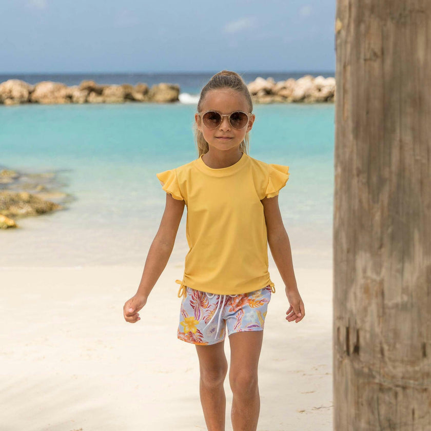 Marigold Sustainable Flutter Sleeve Rash Top
