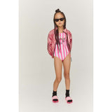Pink Striped Bathing Suit
