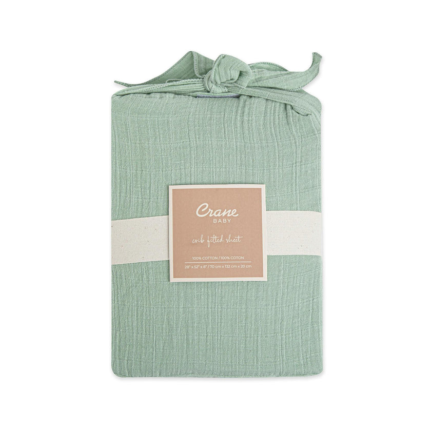 Kaleidoscope Evergreen Cotton Fitted Crib Sheet