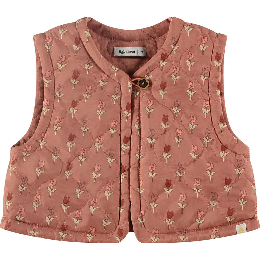 Floral Print Sleeveless Vest