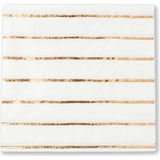 Rose Gold Frenchie Striped Large Napkins
