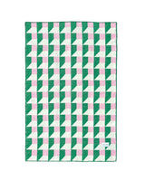 Blanket CUBICS Grass / Pink Print 4.25 x 6.5ft