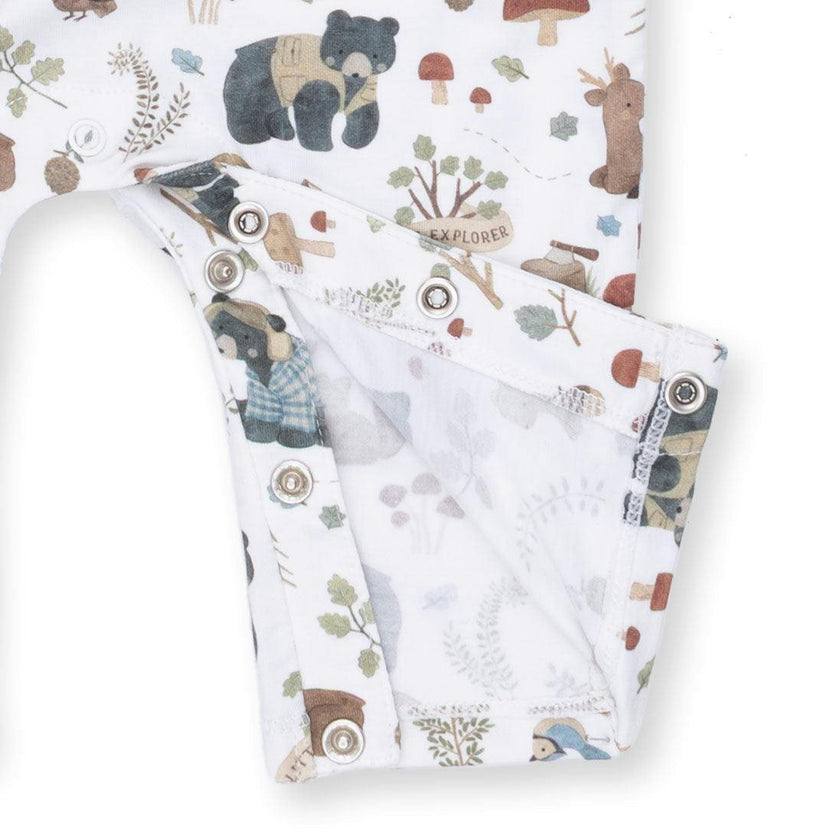 Southern Woodland Animals Green - Uni Romper