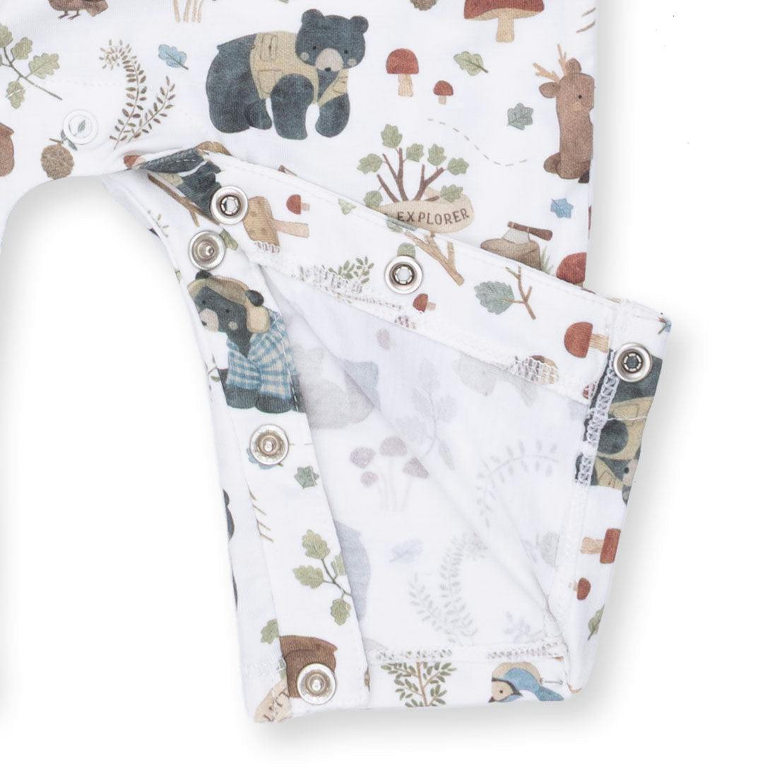 Southern Woodland Animals Green - Uni Romper
