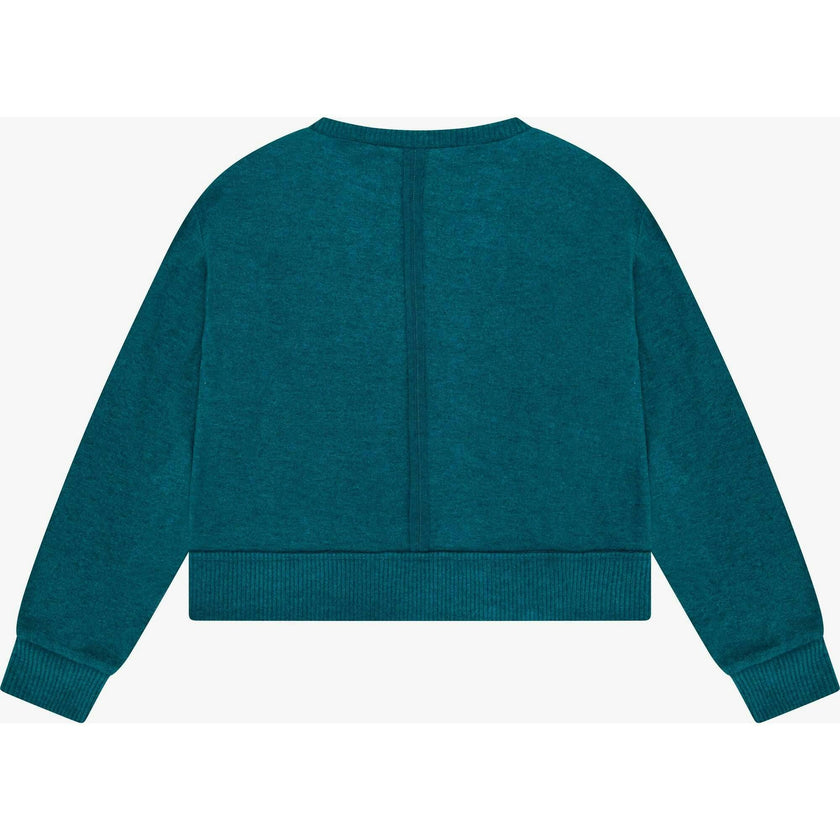 Tenly Hacci Jersey Cropped Split Neck Tunic