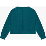 Tenly Hacci Jersey Cropped Split Neck Tunic