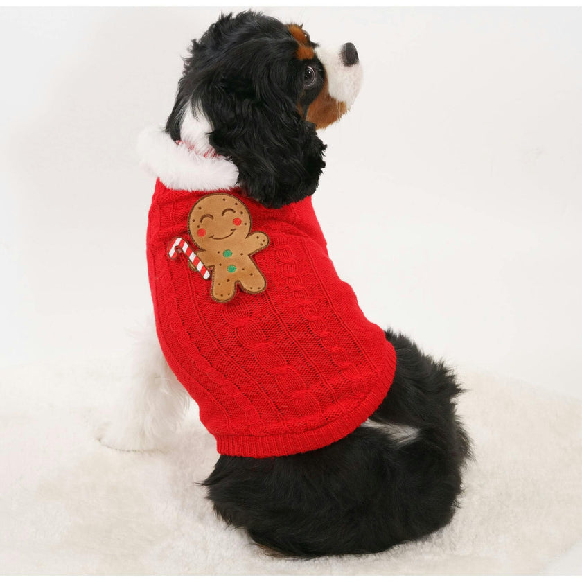 WINTER GINGERBREAD MAN SWEATER, Red