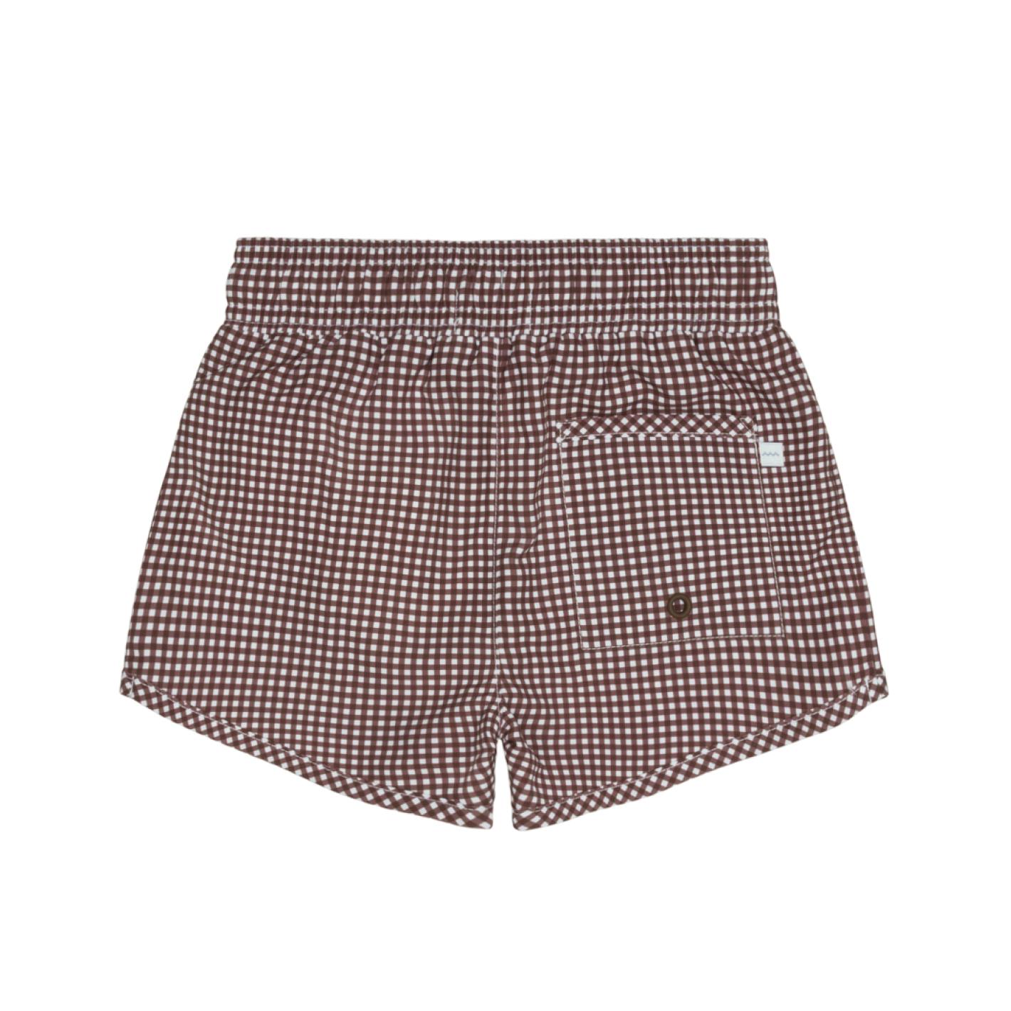 boys cocoa gingham boardie