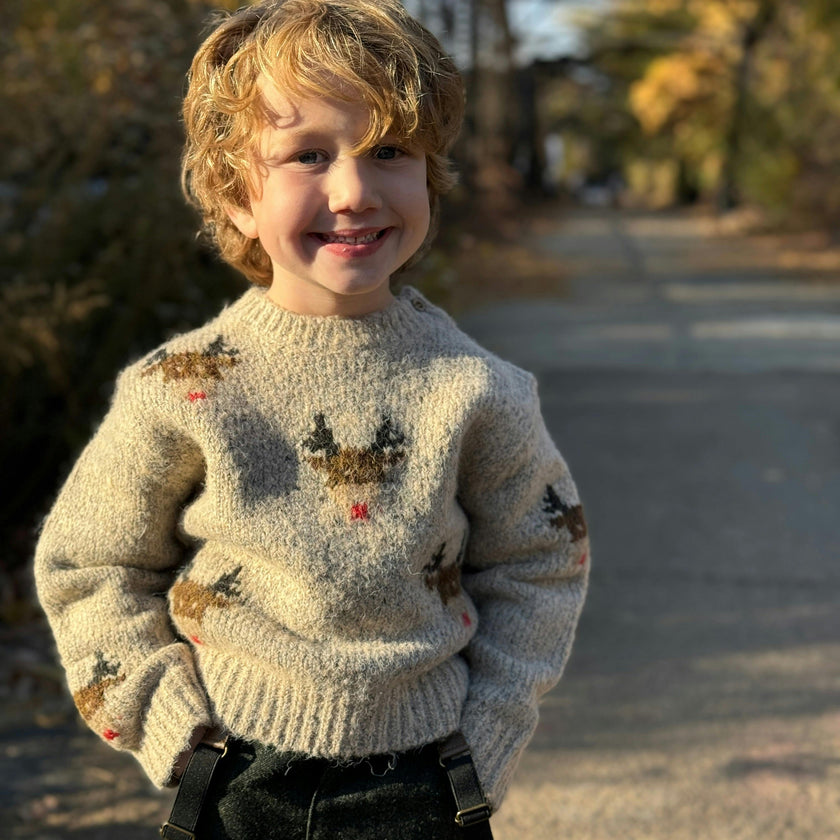 RUDY Beige reindeer Sweater