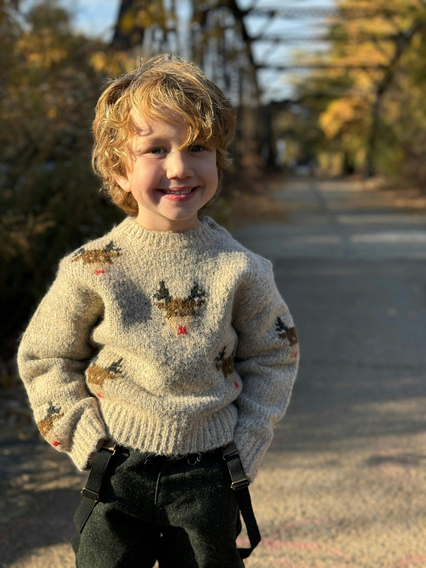 RUDY Beige reindeer Sweater