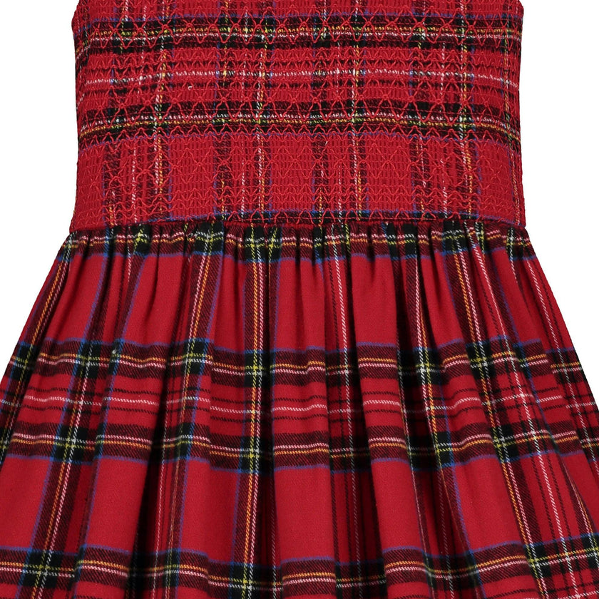 Bonnie Smocked Plaid Tartan Girls Party Dress