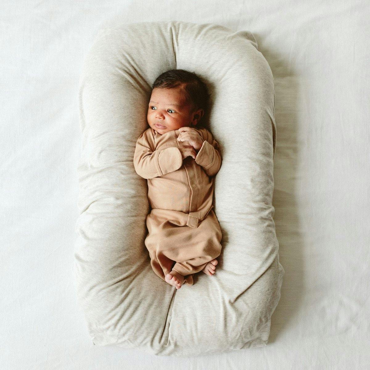 24 HOUR CONVERTIBLE GOWN | SANDSTONE — Bamboo Organic Cotton Blend, Preemie–6M