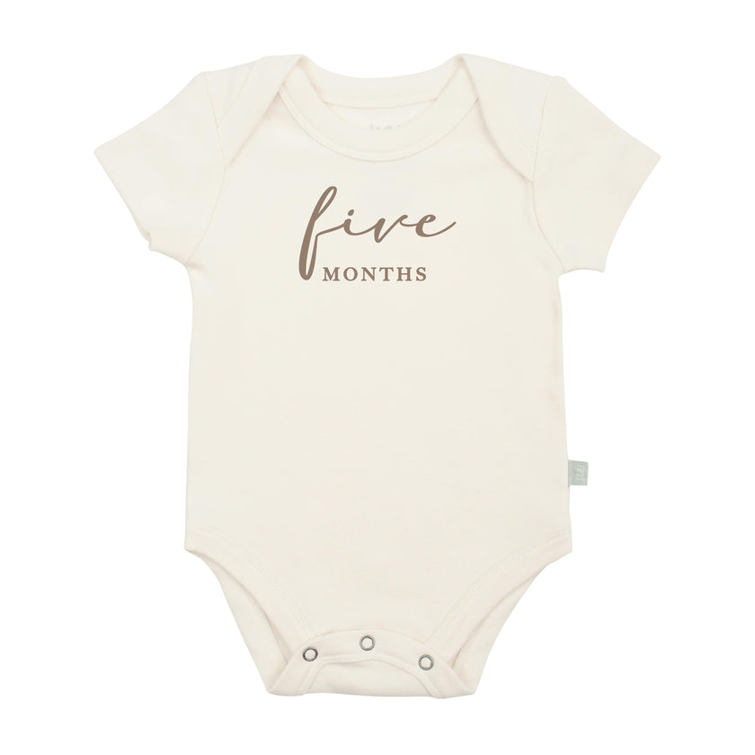 graphic bodysuit | five months milestone taupe