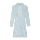 women's slate floral pima robe