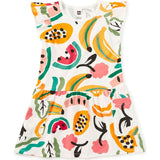 Flutter Sleeve Pocket Dress, Yellow