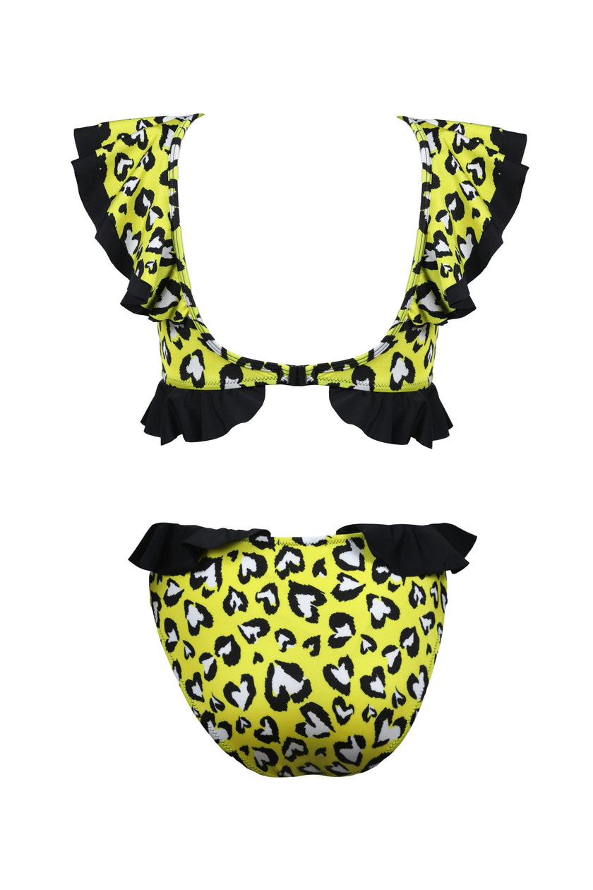 Rosette Short Sleeve One-Piece Swimsuit