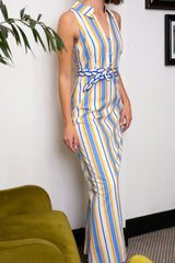 Jill Coastal Stripe Midi Dress