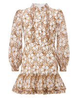 Chelsea Cotton Embroidered Dress, Tan