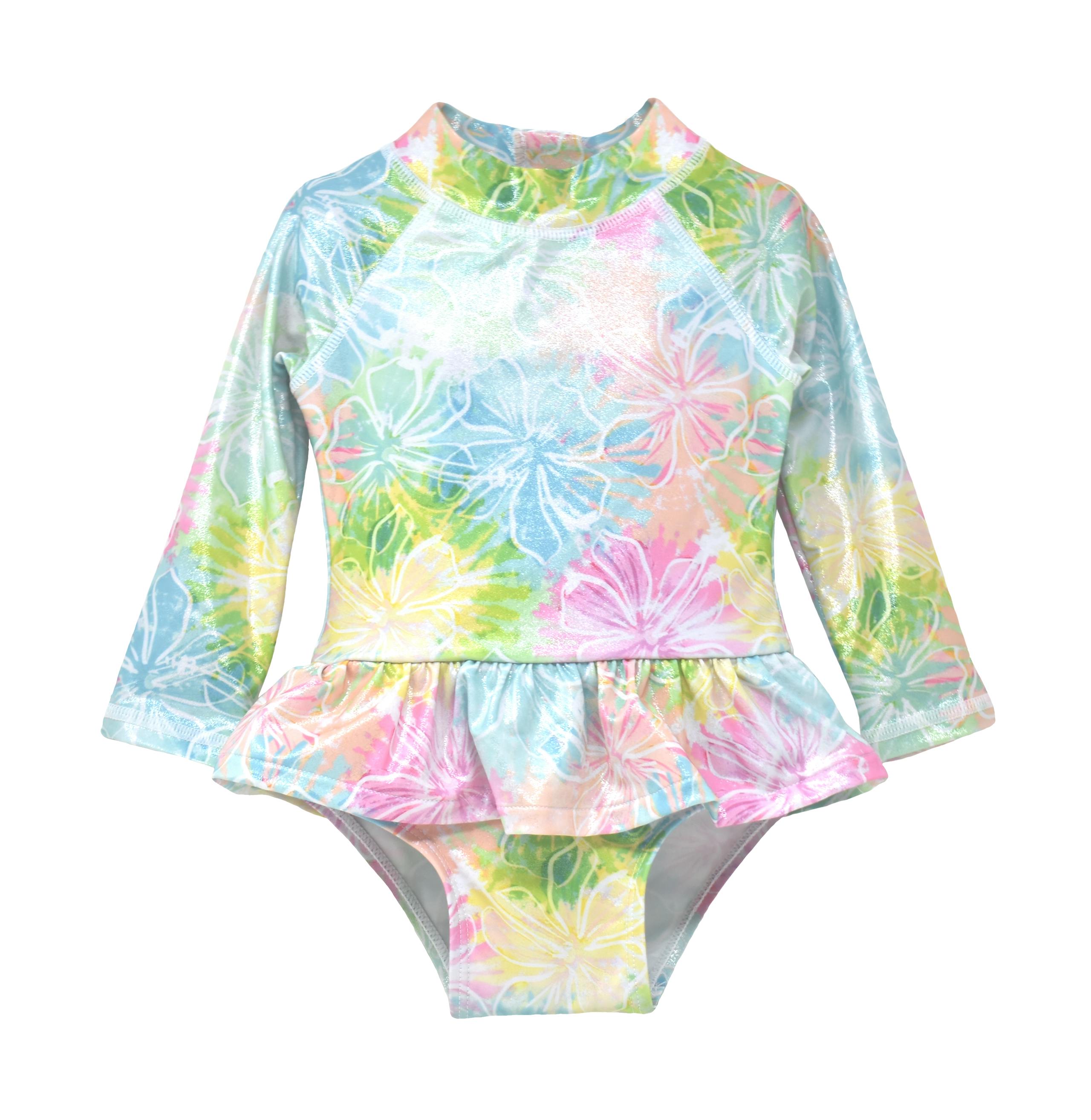 UPF 50+ Alissa Infant Ruffle Rash Guard Swimsuit