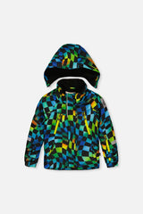 Two Piece Play Snowsuit Green Yellow And Blue Checkerboard With Yellow Pants
