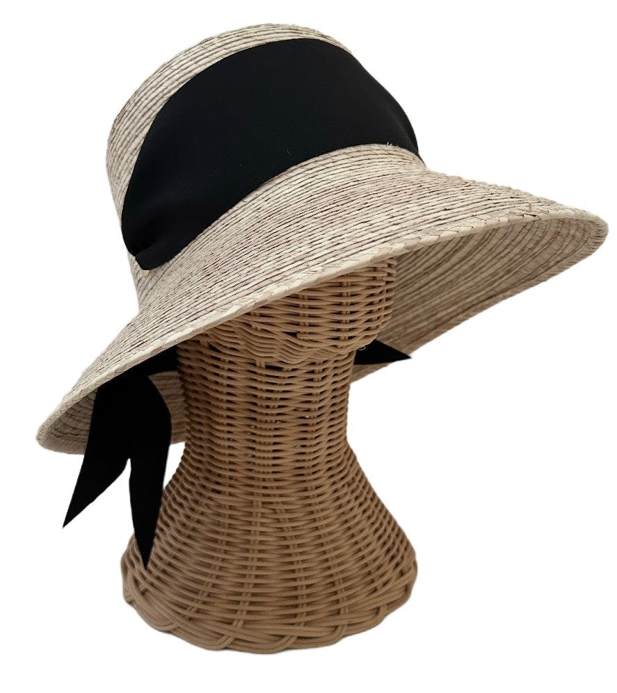 Clematis Bucket Hat (PreOrder Shipping June 15th) - Black Wide & Short Grosgrain Ribbon