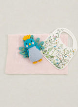 Tuckling Gift Set with Baby Bib, Violet the Peacock and Wonder Blanket