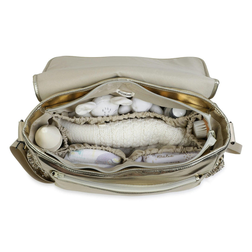 Metallic diaper bag
