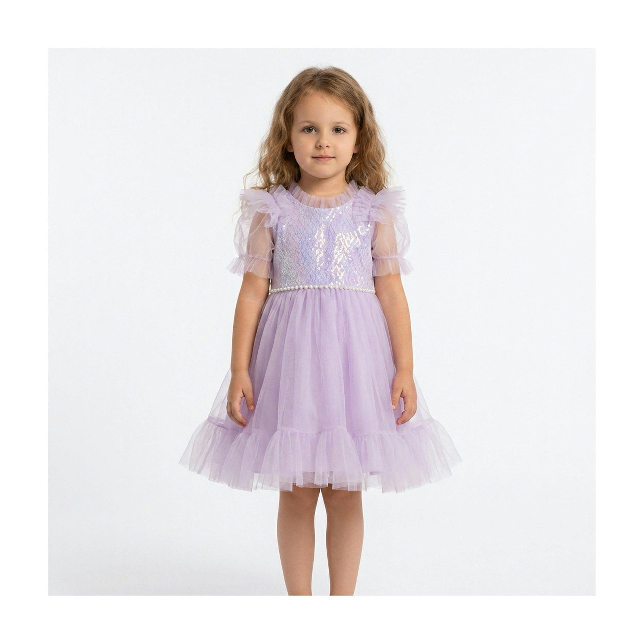 Dreamy Lilac Princess Tulle Birthday Dress for Girls