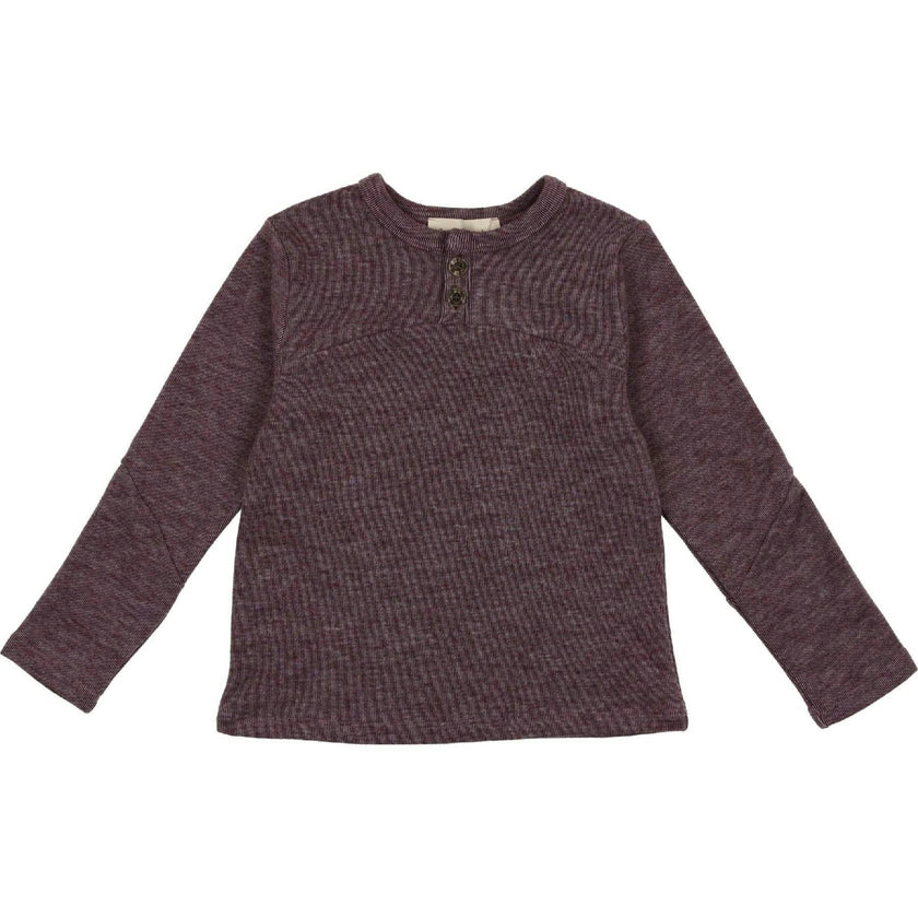 Asymmetrical Long Sleeve Henley Shirt