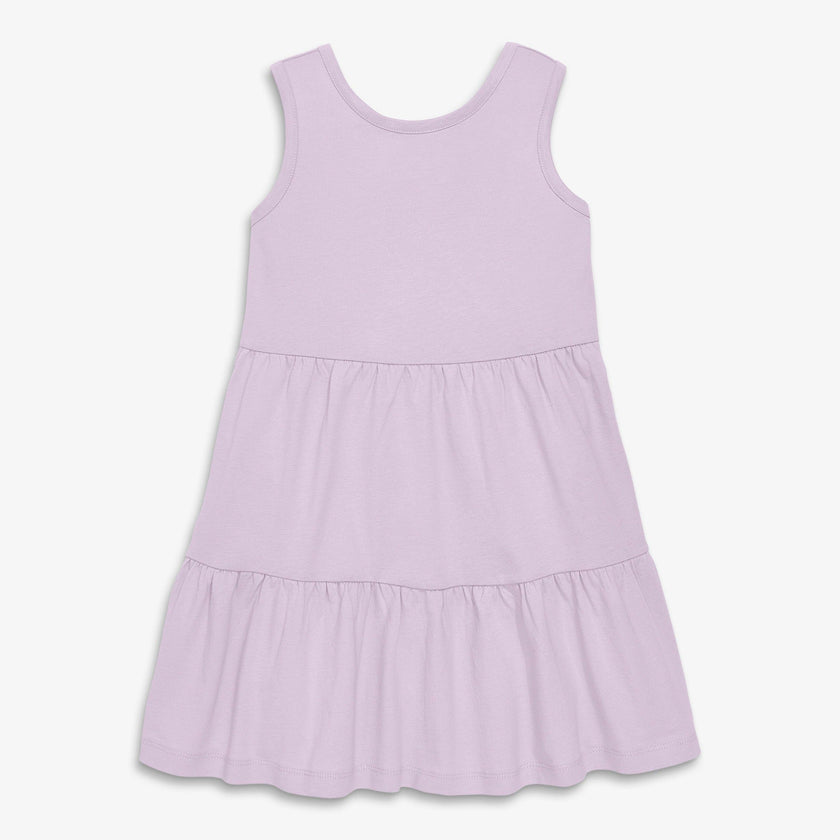 Kids cross-back tiered tank dress