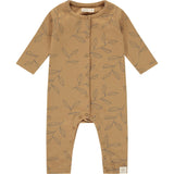 Leaf Graphic Print Buttoned Romper