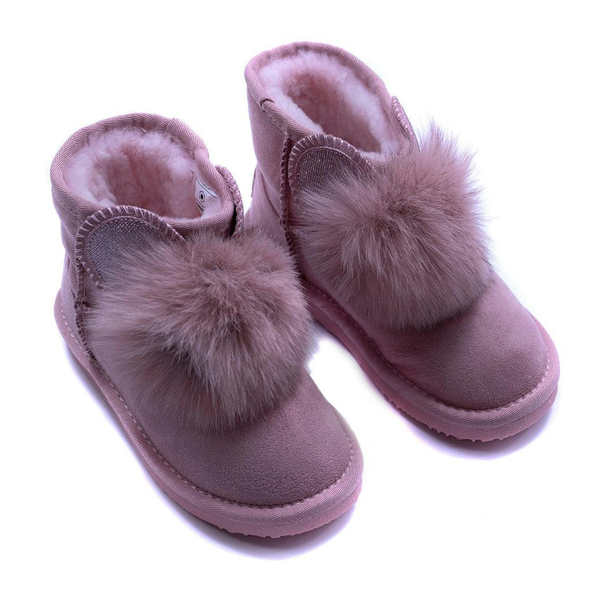 Pink Fur Boots
