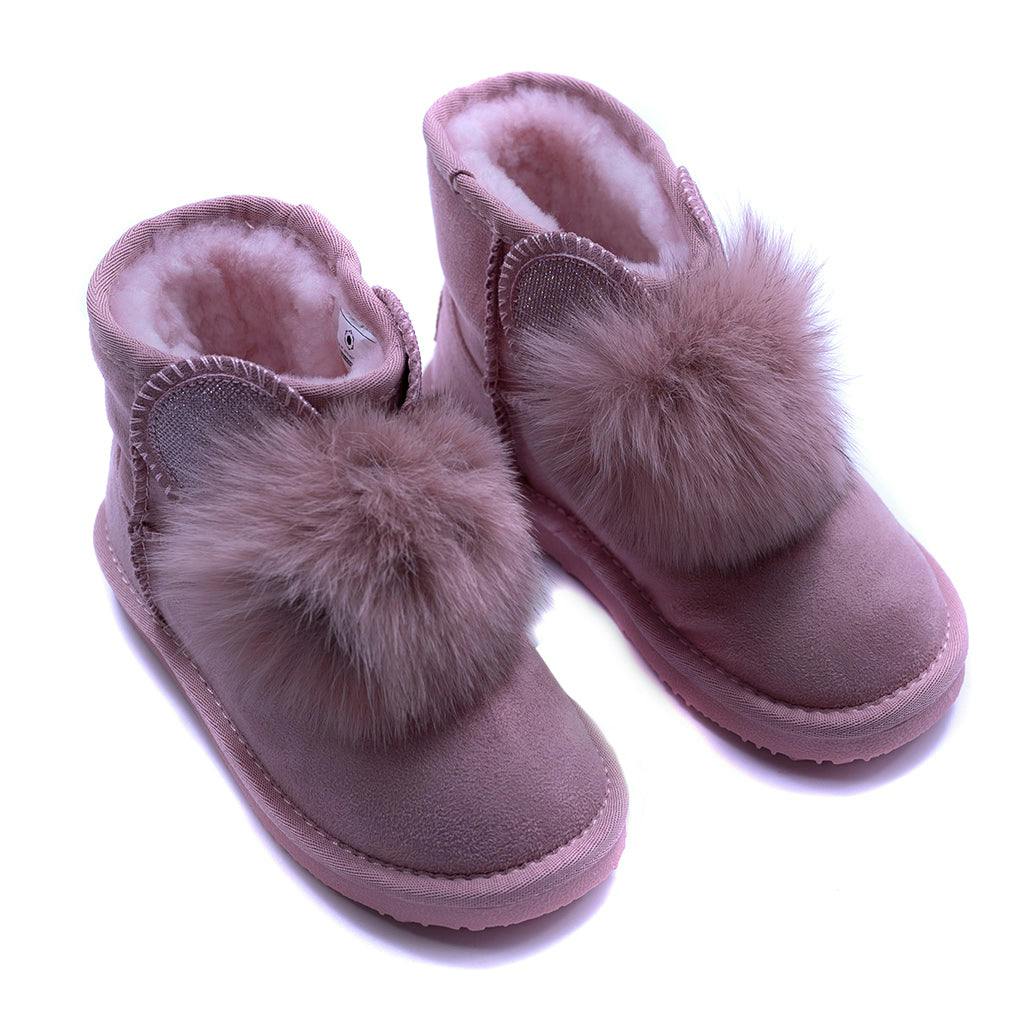 Pink Fur Boots
