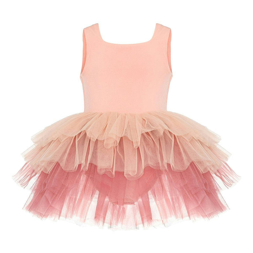 Salmon Bloom Tutu Dress
