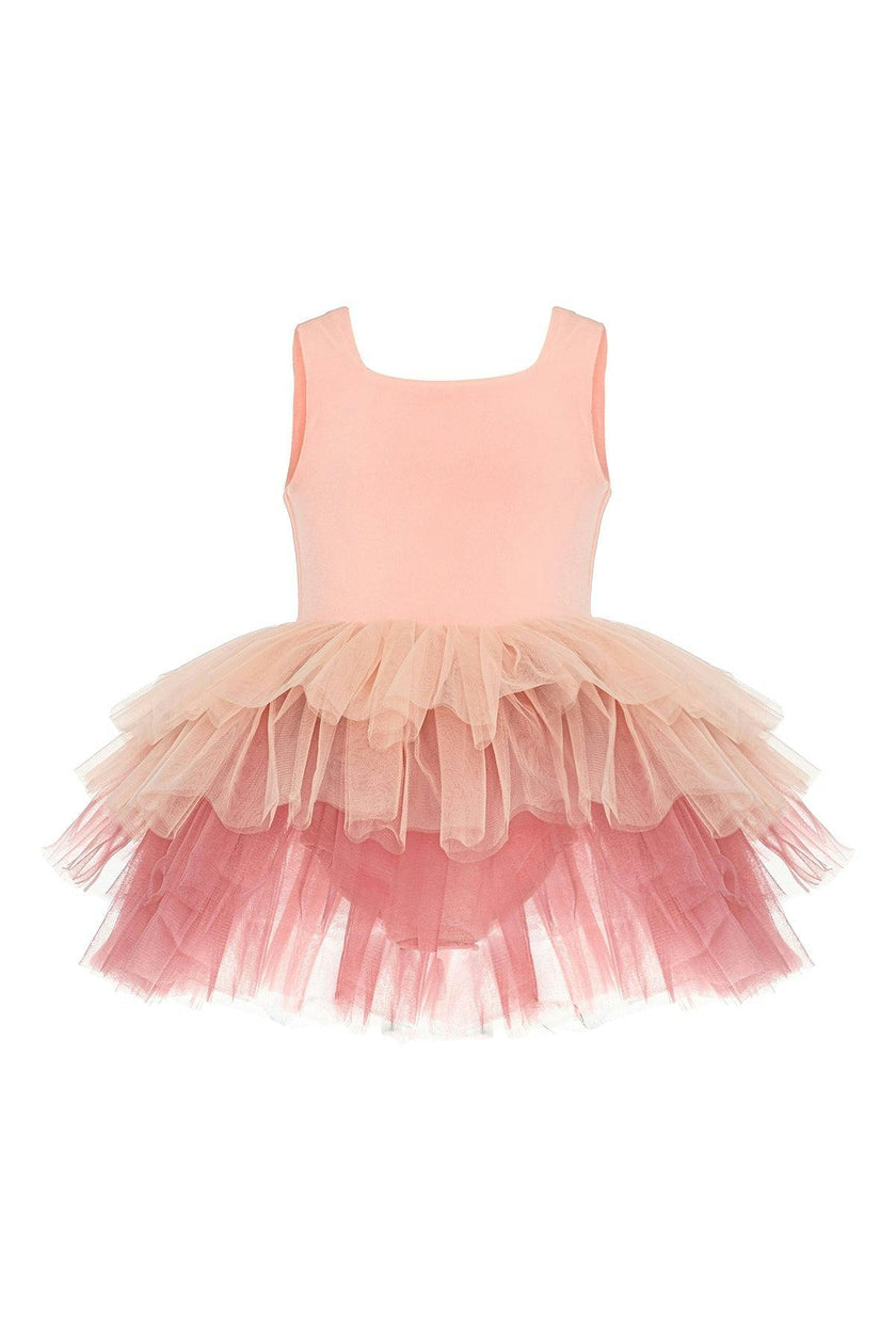 Salmon Bloom Tutu Dress