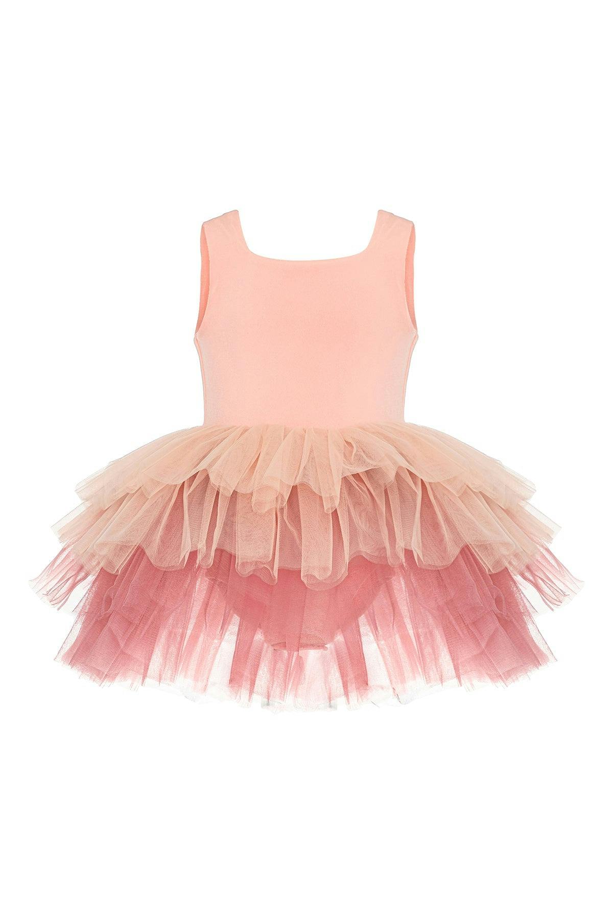 Salmon Bloom Tutu Dress