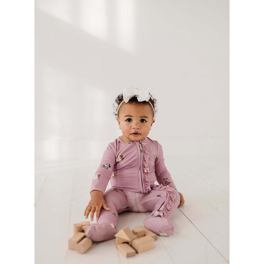 Footie Romper Ski in Mauve