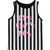 Soft Black Striped Tank T-Shirt