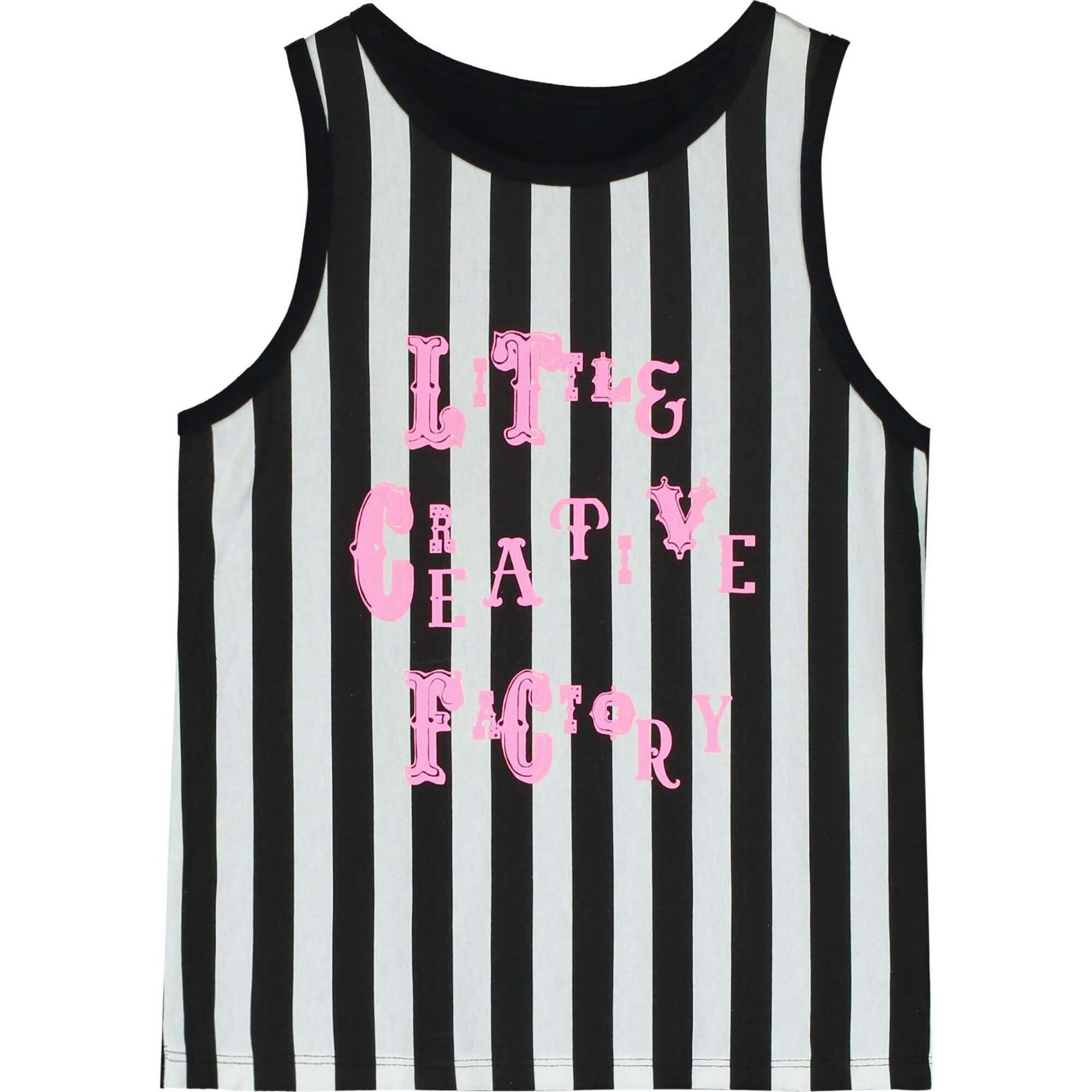Soft Black Striped Tank T-Shirt